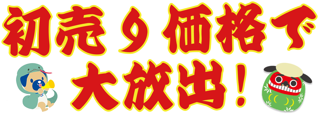 初売り価格で大放出！